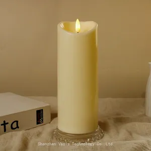 Bulk Remote Control LED Candles Flameless, Battery Operated With Flickering Flame, Real Wax Pillars, Size Specifications Sets/Pack thumbnail-4
