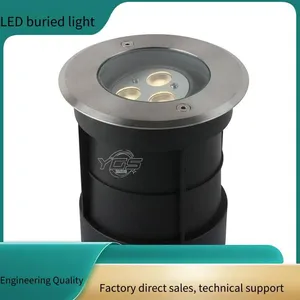 Led 304 Stainless Steel Round In-ground Lights, 6w Waterproof, Single-color Constant Brightness, 6w Flood-resistant With 512 Full-color Dmx Control thumbnail-5