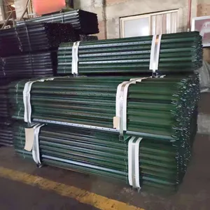 American Steel Galvanized/Green Studded Farm Fence T Post 6 ft thumbnail-6