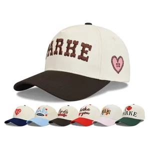 Premium Quality High-end 5 Panels Custom Baseball Caps Multiple Colors Thick 100% Cotton Custom Baseball Caps With Your Logo thumbnail-1