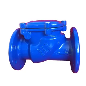 BS Rubber Flap H44J-10Q Ductile Iron Flange Swing Soft Seal Fire Water Pump Check Valve thumbnail-5