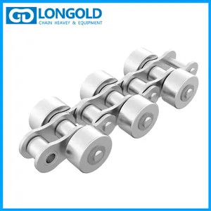 LONGOLD Short Pitch Stainless Steel Conveyor Chains With Side Rollers, Made in China, Complete Models thumbnail-2