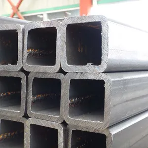 Made in China 40x40mm 6m Length Black Iron Round and Square Tube Steel Pipe Construction Pipe thumbnail-1