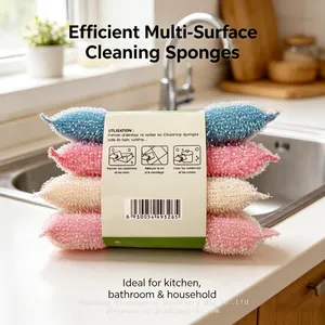Reusable Dish Cleaning Sponges, Non-Abrasive Scrub Pads for Non-Stick Cookware thumbnail-4
