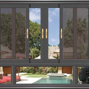 SUNFREE 125 Series Large View Aluminum Thermal Break Sliding Window, Horizontal Sliding Home Window thumbnail-1