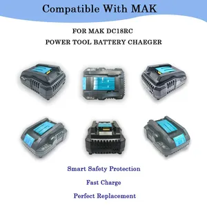 DC18RC High Speed Charger, 7.2-18V 3A 54W Max Replacement for MAK Hammer Drill,Impact Driver and Chain Saw Battery thumbnail-1