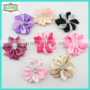 6cm Satin Ribbon Handmade Flowers for Baby Clothes thumbnail-1