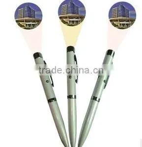 Aluminum Led Customed Logo Projector Pen Light to Promotion Led Ballpoint Projector Pen Light With Halloween thumbnail-2