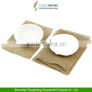 10pcs Table Runner Natural Burlap Table Runner Christmas Place Mats Tablemats thumbnail-6