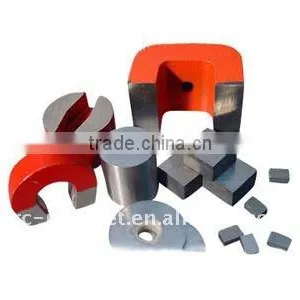 Red Paint Cast Alnico Horseshoe Magnet thumbnail-1