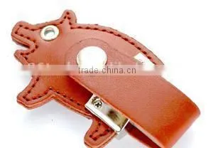 USB 2.0 Full Capacity High Quality Leather Animal Shape USB Flash Drive thumbnail-2