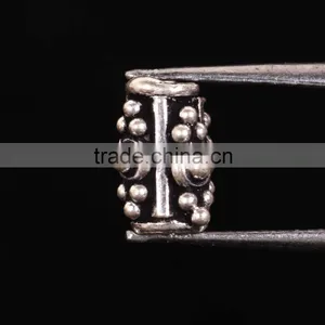 925 Solid Sterling Silver Oxidized Pipe Beads thumbnail-1