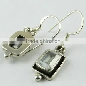 Honora Ming ! White CZ 925 Sterling Silver Earring, 925 Silver Jewelry, Indian Silver Jewelry thumbnail-5