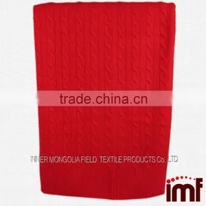 Chinese Knitted Cashmere Blanket Merino Wool Blanket Factory thumbnail-3