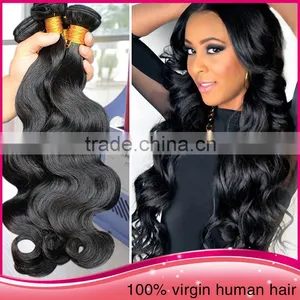 Best Selling 7Q Quality Brazilian Human Hair, Natural Color Body Wave Hair Weaving thumbnail-1