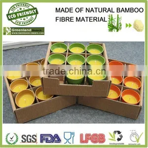 Hotsale Colorful Bio & Eco Bamboo Fibre Candle Holder, Candle Cup thumbnail-1