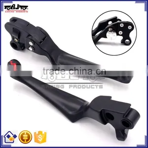 BJ-LS241-022 Costom Black Skull End Billet Aluminum Motorcycle Clutch Brake Lever For Harley thumbnail-1
