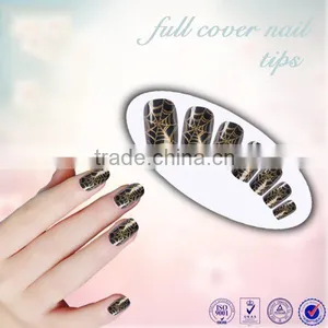 Beautdy Product Flower Design Color ABS Artificial Nail Tips Full Cover Color Christmas False Fingernail Art Tips Quality Choice thumbnail-4
