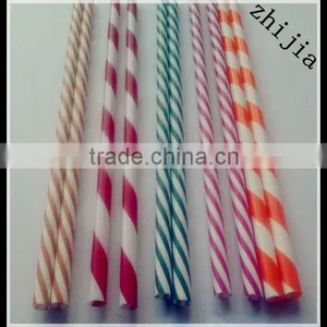 Plastic Striped Acrylic Straws of Drinking thumbnail-2