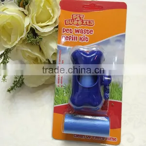 Plastic Bone Shape Dog Waste Bag Dispenser and 2 Roll Refills thumbnail-2