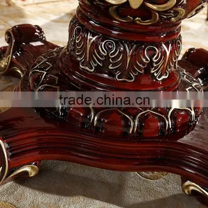 Luxury European French Style Wooden Round Classic Dining Table Quality Choice thumbnail-6