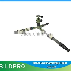 BILDPRO Advertising Tripod Carbon Fiber Camera Stand Video Tripod Grass Green Color thumbnail-1