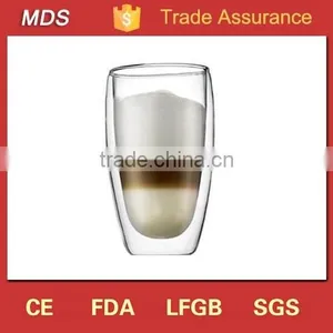 Double Wall Heat Resistant Hurricane Wine Glass/coffee Glass thumbnail-1