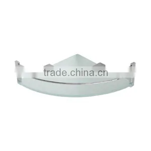 China Supplier Brass Heavy Duty Toilet Accessories Bathroom Shelf Bathroom Glass Shelf 6B0162 thumbnail-5