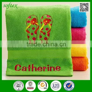 Wholesale 100% Cotton Custom Embroidered Personalized Bath Towels for Children thumbnail-1