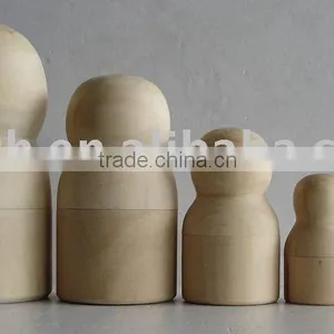 Blank Matryoshka Matreshka Wooden Nesting Dolls 5pcs Set thumbnail-1