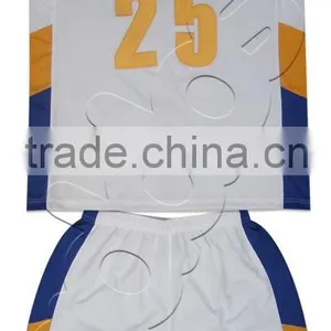 Embroidered Basketball Uniform #1046 White thumbnail-1