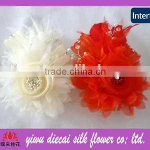 Wholesale Wedding Handmade Voile Flowers thumbnail-1