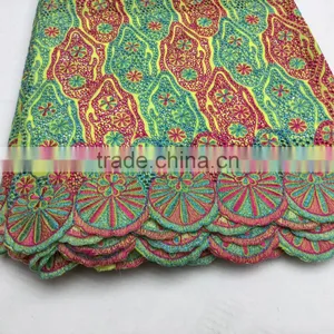 Latest Design Cotton Voile Fabric Royal Blue Swiss Voile Lace thumbnail-2