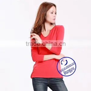 100 Viscose Women Long Sleeve t Shirts Wholesale China thumbnail-2
