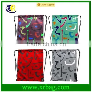 Manufacturer Provide Full Color Printed Drawstring Gym Backpack Bag thumbnail-3