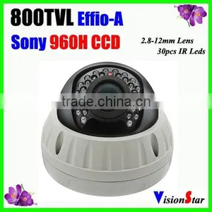 Excellent Image Indoor Using 800TVL Sony Effio-A Cxd4151gg+673 Day/night Vision Security Vandalproof Camera thumbnail-1