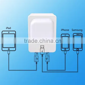 Multi-functional Travel Wall Four Usb Port Charger With One AC Output, UK/US/EU/AU Plug For Mobile thumbnail-1