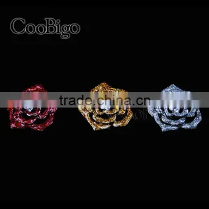 Fashion Jewelry Popular Colorful Glitter Powder Flower Rhinestone Brooches Pin Wedding Party Girl Gift Apparel Accessories thumbnail-1