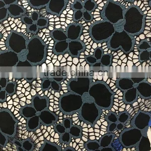 Double Colore Design Lace With Nylon Spandex Polyester Fashinable for Lady Dresses thumbnail-1