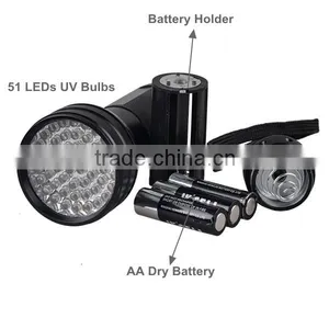Dry Battery Power Source 51 LED UV Handheld Flashlight With 3 AA Batteries thumbnail-4