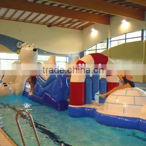 Small Cute Polo Bear Inflatable Water Aqua Track thumbnail-1