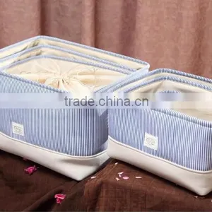 YIWU RODA 100% Canvas Fabric Durable Navy Wind Foldable Storage Box thumbnail-2