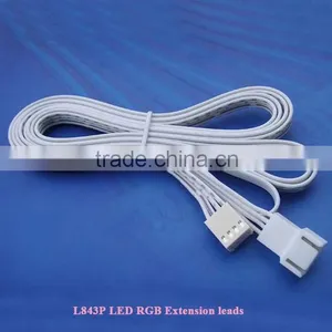 RGB 4pin Connector to 10mm 4pin Connector(no Soldering) With 10cm Long Cable for 5050 Smd Led Strip 10mm Male Plug thumbnail-5