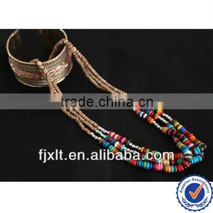 New Arrival Fashionable Bosnian Style Colorful Beads Necklace thumbnail-1