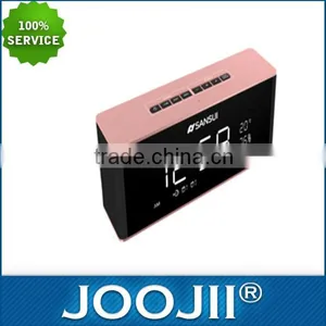 2016 Elegant-design Bluetooth Alarm Speaker Support TFcard/Line In/FM/Hands Free/USB-Disk /Clock thumbnail-1