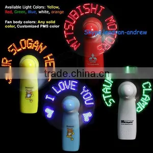 2015 Hot Sale Customize Mini LED Fan,Handheld Hanging LED Message Fan thumbnail-2