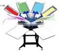 TM-R6 6-color Manual Rotary Fabric Printing Textile Screen Printer Machine thumbnail-2