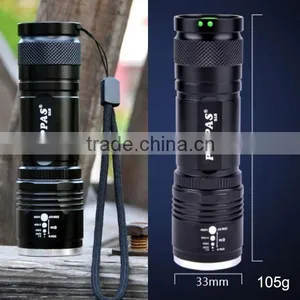 Trade Assurance Aluminum Waterproof 10w Rechargeable Police Flashlight thumbnail-3