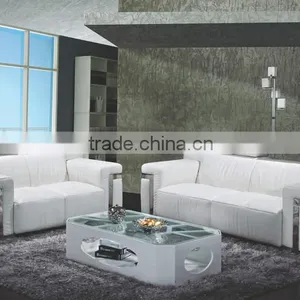 Modern Design Home Furniture White Fabric Sectional Sofa Sets thumbnail-2
