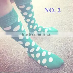 100 Combed Cotton White Dots In-stocking Women/Mens Socks thumbnail-1